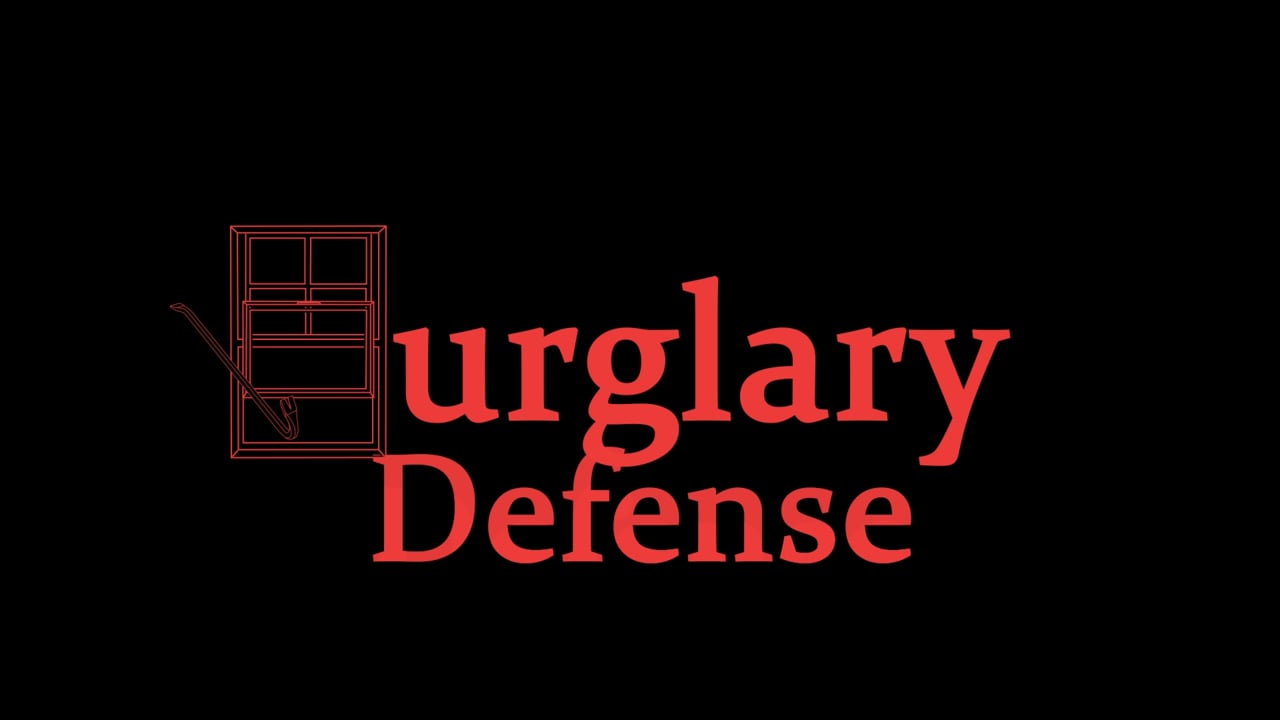 red text reading "burglary defense"